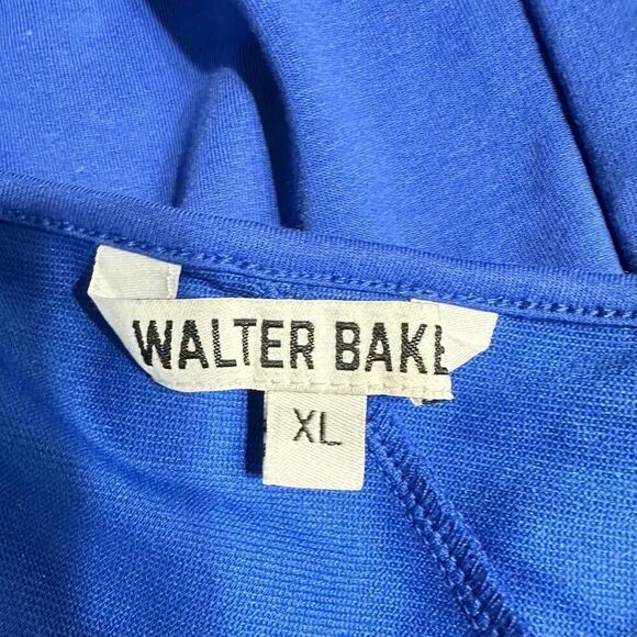 Walter Baker‎ Ryanne Dress Women's XL Blue Asymmetric Cutout Bodycon Midi - Picture 7 of 10